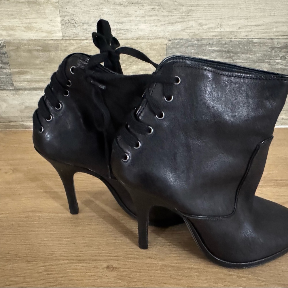 Kate Moss Zara Black Lace-Up Heeled Boots